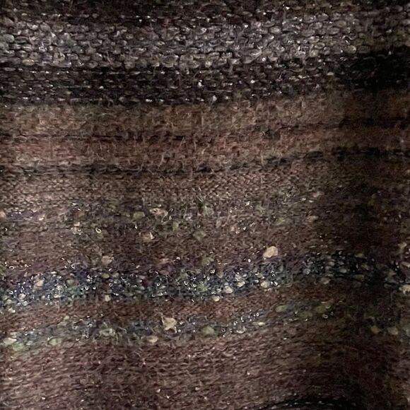 FREE PEOPLE Wool Starlight Shadow Long Poncho Sweater Cardigan Brown XS - Picture 9 of 11